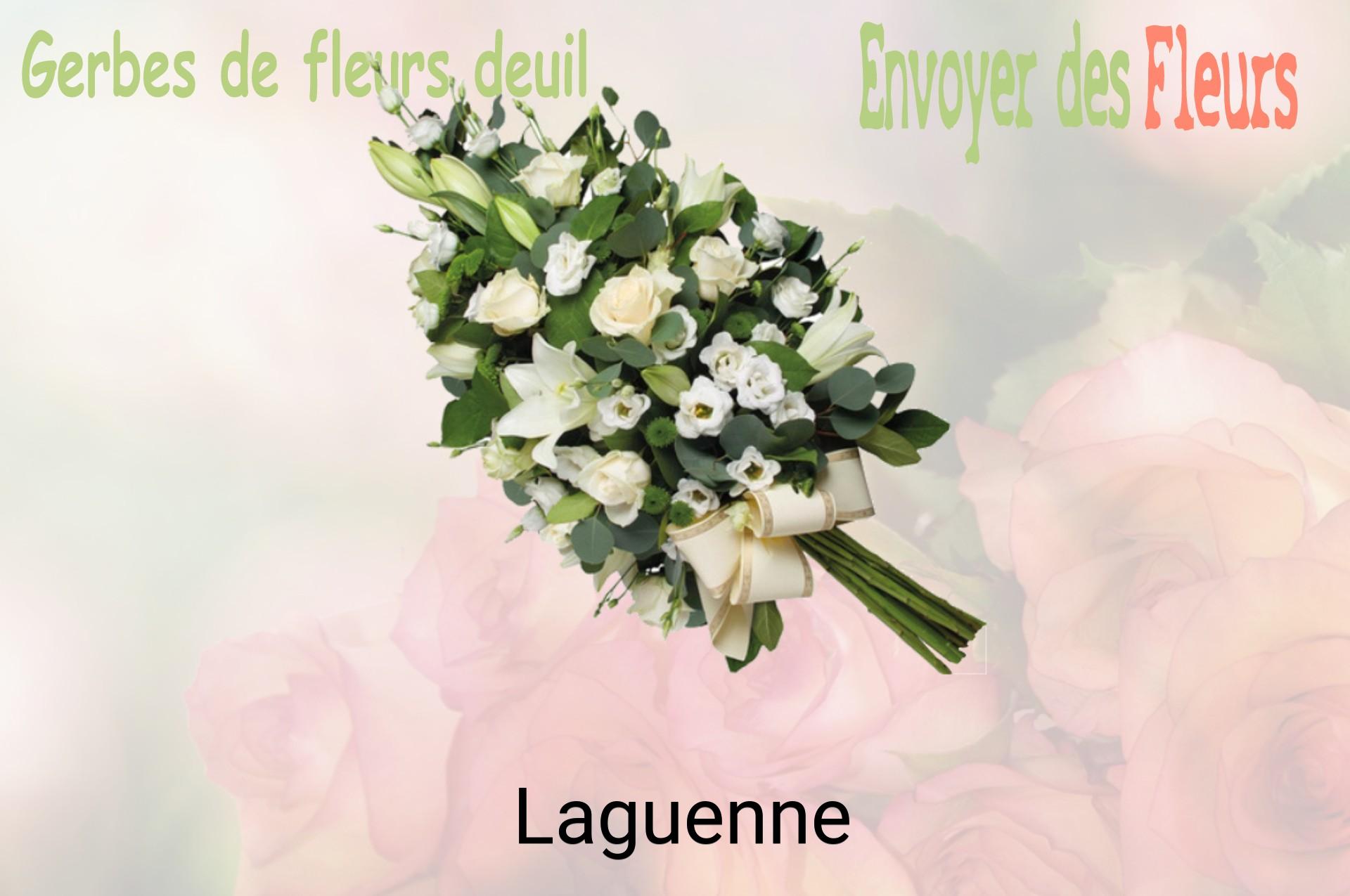 Gerbe de fleurs de deuil livrée à Laguenne
